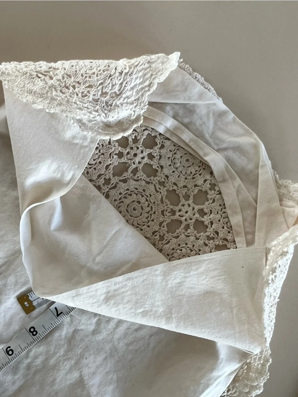 Boho Vintage crochet pillow case set
